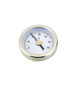 Danfoss FHD-T 088U0029, 0-60°C ölçüm aralığına sahip, 35 mm kadranlı analog kollektör termometresidir. Yerden ısıtma sistemlerinde gidiş/dönüş sıcaklığını hassas bir şekilde izlemek için idealdir.