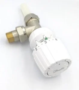 Danfoss RA 2944 Pex Termostatik Radyatör Vanası 013G2944 Köşe Tip Ön Ayarlı Gaz Sensörlü Set