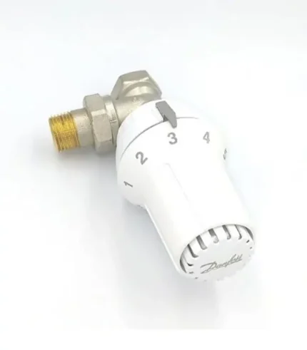 Danfoss RAS-C 5016 Termostatik Radyatör Vanası 013G5016 Köşe Tip Sıvı Sensörlü Beyaz Set