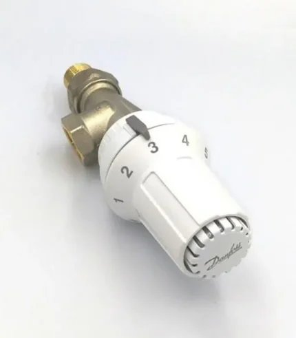 Danfoss RAS-C 5016 Termostatik Radyatör Vanası 013G5016 Yatay Köşe Tip Beyaz Set