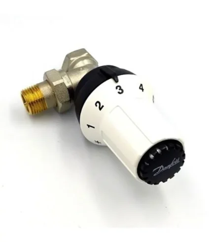 Danfoss RAS-C 5023 Termostatik Radyatör Vanası 013G5023 Köşe Tip Siyah Set