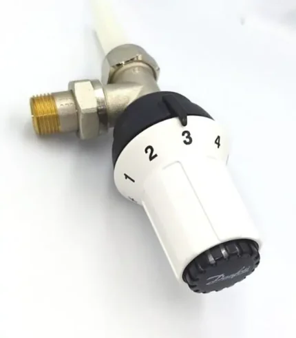 Danfoss RAS-C 5023 Pex Termostatik Radyatör Vanası 013G5023 Köşe Tip Ön Ayarlı Siyah Set