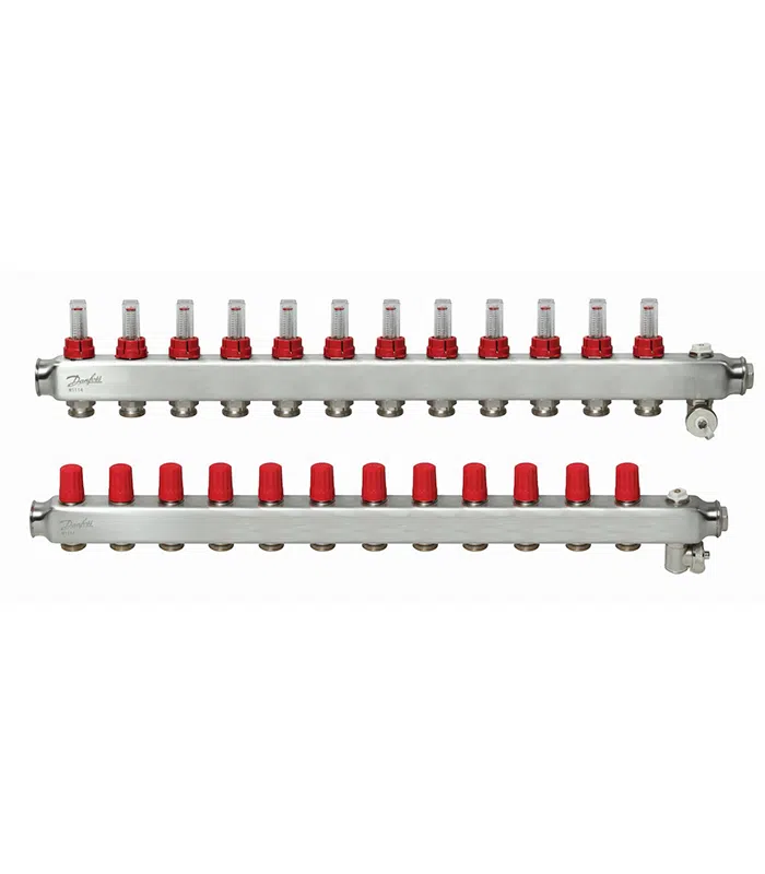 danfoss-yerden-isitma-straofu-004 Kollektor Seti Danfoss 088U0762 SSM 12F 12 Agizli Paslanmaz Debimetreli - Görsel 1