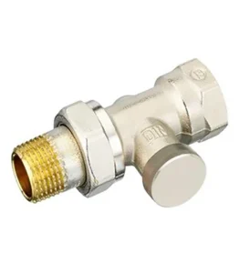 Danfoss RLV-S15 Düz Tip Radyatör Dönüş Vanası 003L0124 DN15 Nikel Kaplı Kapatma Vanası