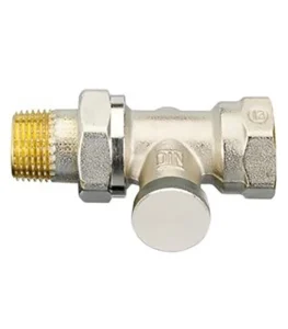 Danfoss RLV-S15 Düz Tip Radyatör Dönüş Vanası 003L0124 DN15 Nikel Kaplı Kapatma Vanası