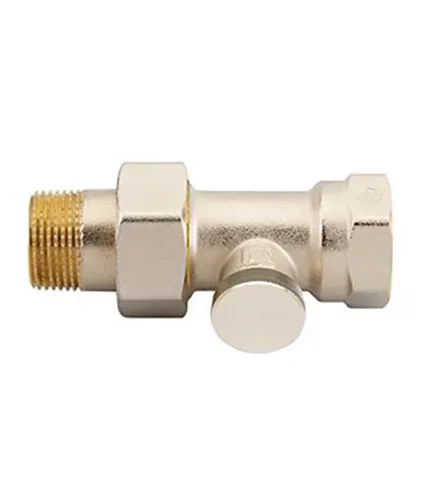 Danfoss RLV-S20 Düz Tip Radyatör Dönüş Vanası 003L0126 DN20 Nikel Kaplı Kapatma Vanası