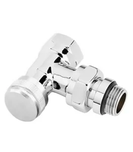 Danfoss RLV-CX Köşe Tip Reglajlı Krom Dönüş Vanası 003L0273 Tasarım Radyatör Vanası DN15