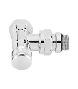 Danfoss RLV-CX Köşe Tip Reglajlı Krom Dönüş Vanası 003L0273 Tasarım Radyatör Vanası DN15