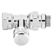 Danfoss RLV-CX Düz Tip Reglajlı Krom Dönüş Vanası 003L0274 Tasarım Radyatör Vanası DN15