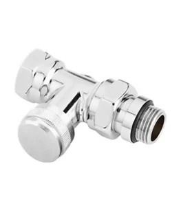 Danfoss RLV-CX Düz Tip Reglajlı Krom Dönüş Vanası 003L0274 Tasarım Radyatör Vanası DN15