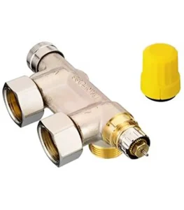 Danfoss VHS-UN Köşe Tip Termostatik Kompakt Radyatör Dönüş Vanası 013G4741 1/2 DN15 Nikel Kaplı