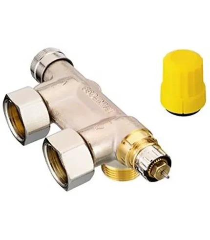 Danfoss VHS-UN Köşe Tip Termostatik Kompakt Radyatör Dönüş Vanası 013G4741 1/2 DN15 Nikel Kaplı