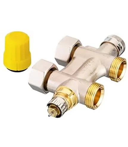 Danfoss VHS-UN Düz Tip Termostatik Kompakt Radyatör Dönüş Vanası 013G4742 1/2 DN15 Nikel Kaplı