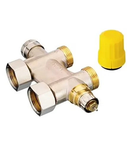 Danfoss VHS-UN Düz Tip Termostatik Kompakt Radyatör Dönüş Vanası 013G4742 1/2 DN15 Nikel Kaplı