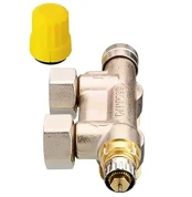 Danfoss VHS-UN Köşe Tip Termostatik Kompakt Radyatör Dönüş Vanası 013G4743 3/4 DN15 Nikel Kaplı
