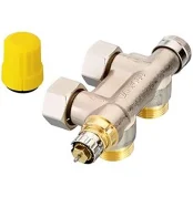 Danfoss VHS-UN Köşe Tip Termostatik Kompakt Radyatör Dönüş Vanası 013G4743 3/4 DN15 Nikel Kaplı