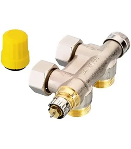 Danfoss VHS-UN Köşe Tip Termostatik Kompakt Radyatör Dönüş Vanası 013G4743 3/4 DN15 Nikel Kaplı