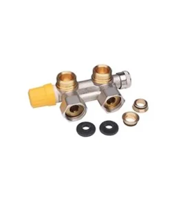 Danfoss VHS-UN Köşe Tip Termostatik Kompakt Radyatör Dönüş Vanası 013G4743 3/4 DN15 Nikel Kaplı