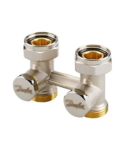 Danfoss RLV-KS Düz Tip Kompakt Radyatör Dönüş Vanası 003L0221 H-Parçası 50mm Nikel Kaplı