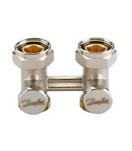 Danfoss RLV-KS Düz Tip Kompakt Radyatör Dönüş Vanası 003L0221 H-Parçası 50mm Nikel Kaplı