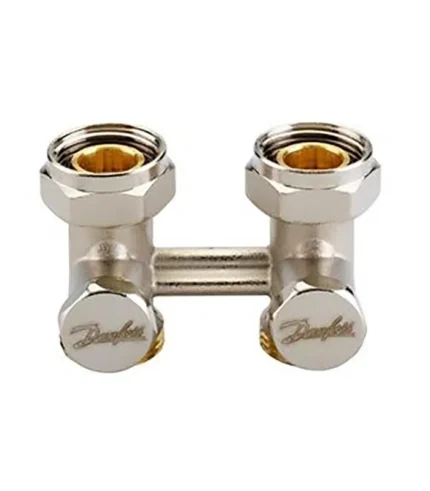Danfoss RLV-KS Düz Tip Kompakt Radyatör Dönüş Vanası 003L0221 H-Parçası 50mm Nikel Kaplı