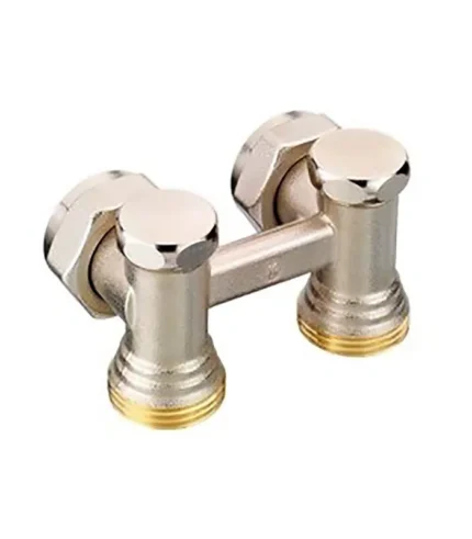 Danfoss RLV-KS Köşe Tip Kompakt Radyatör Dönüş Vanası 003L0222 H-Parçası G1/2 Nikel Kaplı