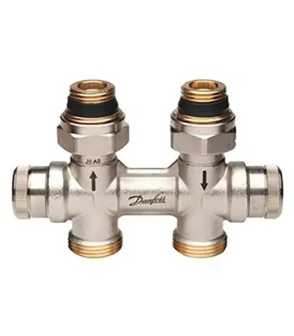 Danfoss RLV-KDV Düz Tip Kompakt Dinamik Radyatör Dönüş Vanası 013G7870 H-Parçası Nikel Kaplı