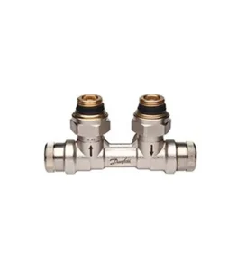Danfoss RLV-KDV Sağ Dik Köşe Tip Kompakt Dinamik Radyatör Dönüş Vanası 013G7871 H-Parçası Nikel Kaplı