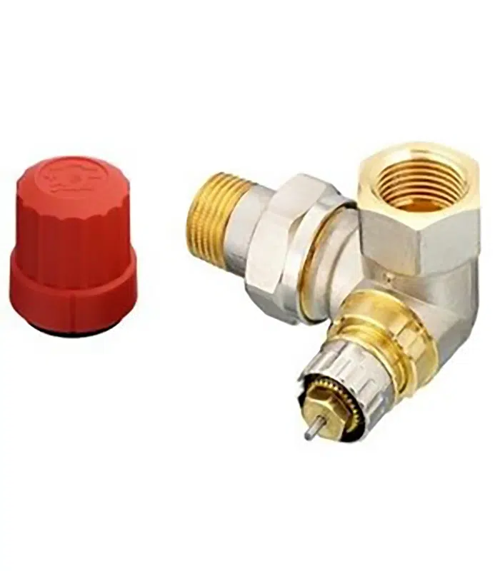 Vana Gövdesi Danfoss 013G0234 RA-N 15 Sol Dik Köse Reglajlı DN15-001 Danfoss RA-N 15 Reglajlı Sol Dik Köşe Termostatik Radyatör Vana Gövdesi DN15 Nikel Kaplamalı