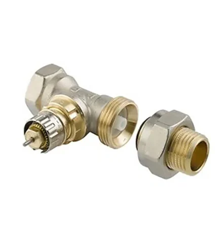 Danfoss RA-N 15 Reglajlı Düz Termostatik Radyatör Vana Gövdesi DN15 O-Halkalı Nikel Kaplamalı