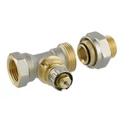 Danfoss RA-N 15 Reglajlı Düz Termostatik Radyatör Vana Gövdesi DN15 O-Halkalı Nikel Kaplamalı
