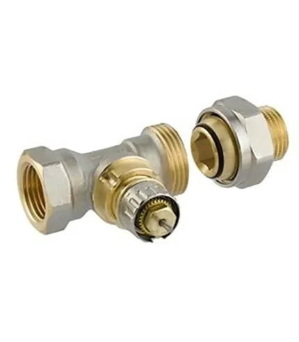 Danfoss RA-N 15 Reglajlı Düz Termostatik Radyatör Vana Gövdesi DN15 O-Halkalı Nikel Kaplamalı