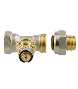 Danfoss RA-N 15 Reglajlı Düz Termostatik Radyatör Vana Gövdesi DN15 O-Halkalı Nikel Kaplamalı