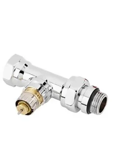 Danfoss RA-NCX Krom Kaplı Düz Tip Termostatik Vana Gövdesi 013G4238 Tasarım Radyatör Vanası DN15